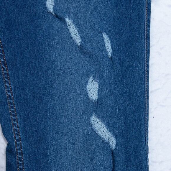 PZI Jeans Womens 12 - 30x28 Straight Distressed Raw Hem Dark Blue Wash *READ - Picture 5 of 11